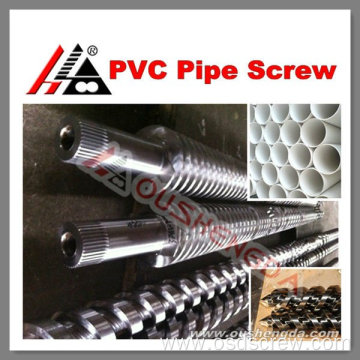 pvc pipe extrusion application with conical double screw cylinder